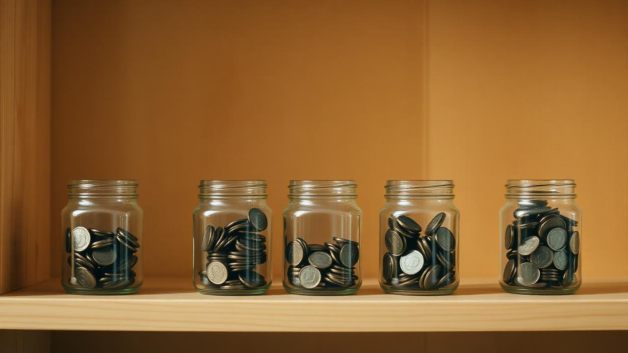 Debit cards and a savings passbook on a white marble bank counter